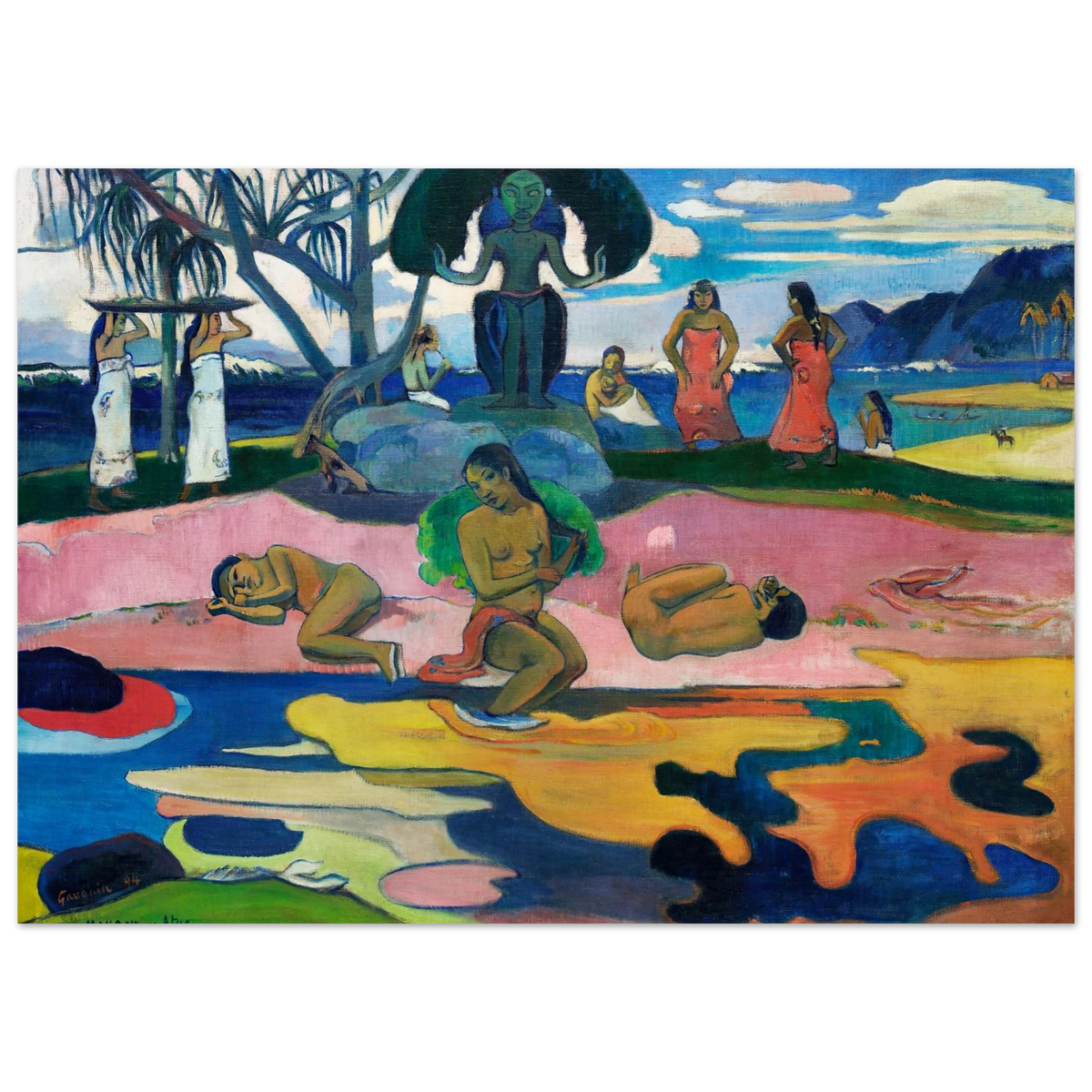 Tableau Le Jour du dieu — Paul Gauguin, tirage sans cadre | INKONAL