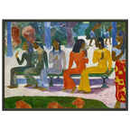 Tableau Le Marché — Paul Gauguin, tirage cadre noir | INKONAL