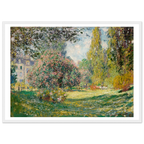 Tableau Le Parc Monceau — Claude Monet, tirage cadre blanc | INKONAL
