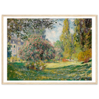 Tableau Le Parc Monceau — Claude Monet, tirage cadre bois | INKONAL