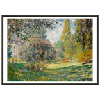Tableau Le Parc Monceau — Claude Monet, tirage cadre noir | INKONAL