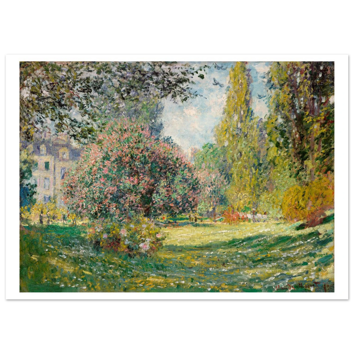 Tableau Le Parc Monceau — Claude Monet, tirage sans cadre | INKONAL