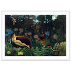 Tableau Le Rêve — Henri Rousseau, tirage encadré cadre blanc | INKONAL