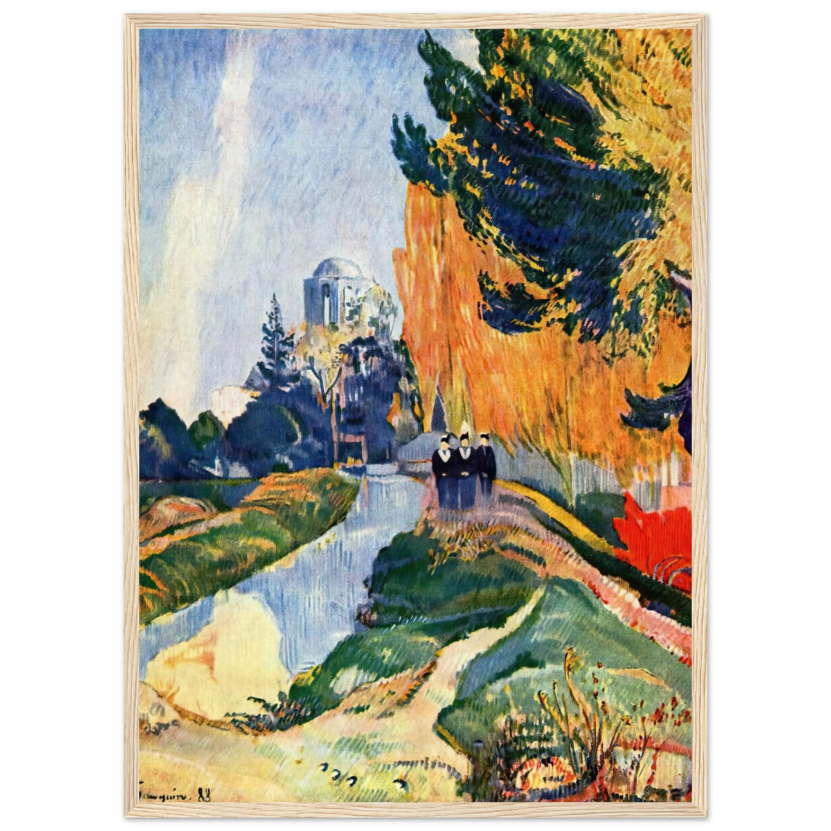 Tableau Les Alyscamps — Paul Gauguin, tirage cadre bois | INKONAL