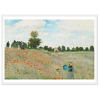 Tableau Les Coquelicots — Claude Monet, tirage cadre blanc | INKONAL