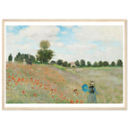 Tableau Les Coquelicots — Claude Monet, tirage cadre bois | INKONAL