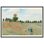 Tableau Les Coquelicots — Claude Monet, tirage cadre noir | INKONAL