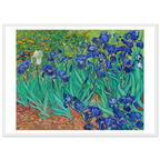 Tableau Les Iris — Vincent van Gogh, tirage cadre blanc | INKONAL