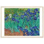 Tableau Les Iris — Vincent van Gogh, tirage cadre bois | INKONAL