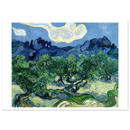 Tableau Les Oliviers, les Alpilles en arrière-plan — Vincent van Gogh, tirage sans cadre | INKONAL