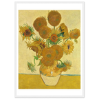 Tableau Les Tournesols — Vincent van Gogh, tirage cadre blanc | INKONAL