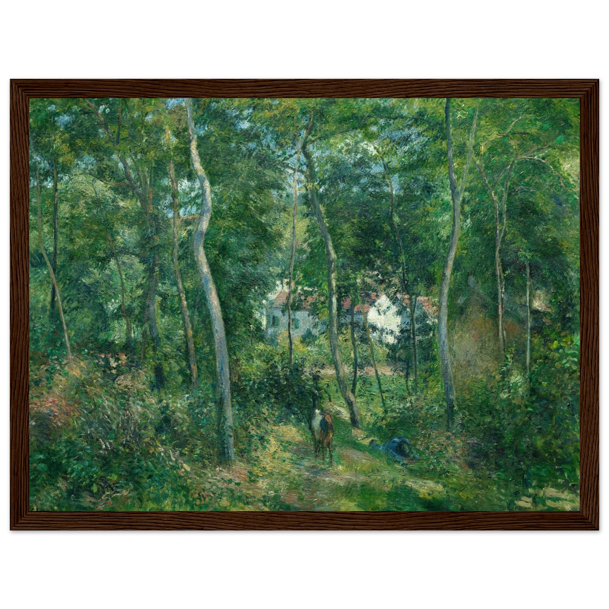 Tableau Lisière du bois près de l'Ermitage, Pontoise — Camille Pissarro, tirage cadre bois foncé | INKONAL