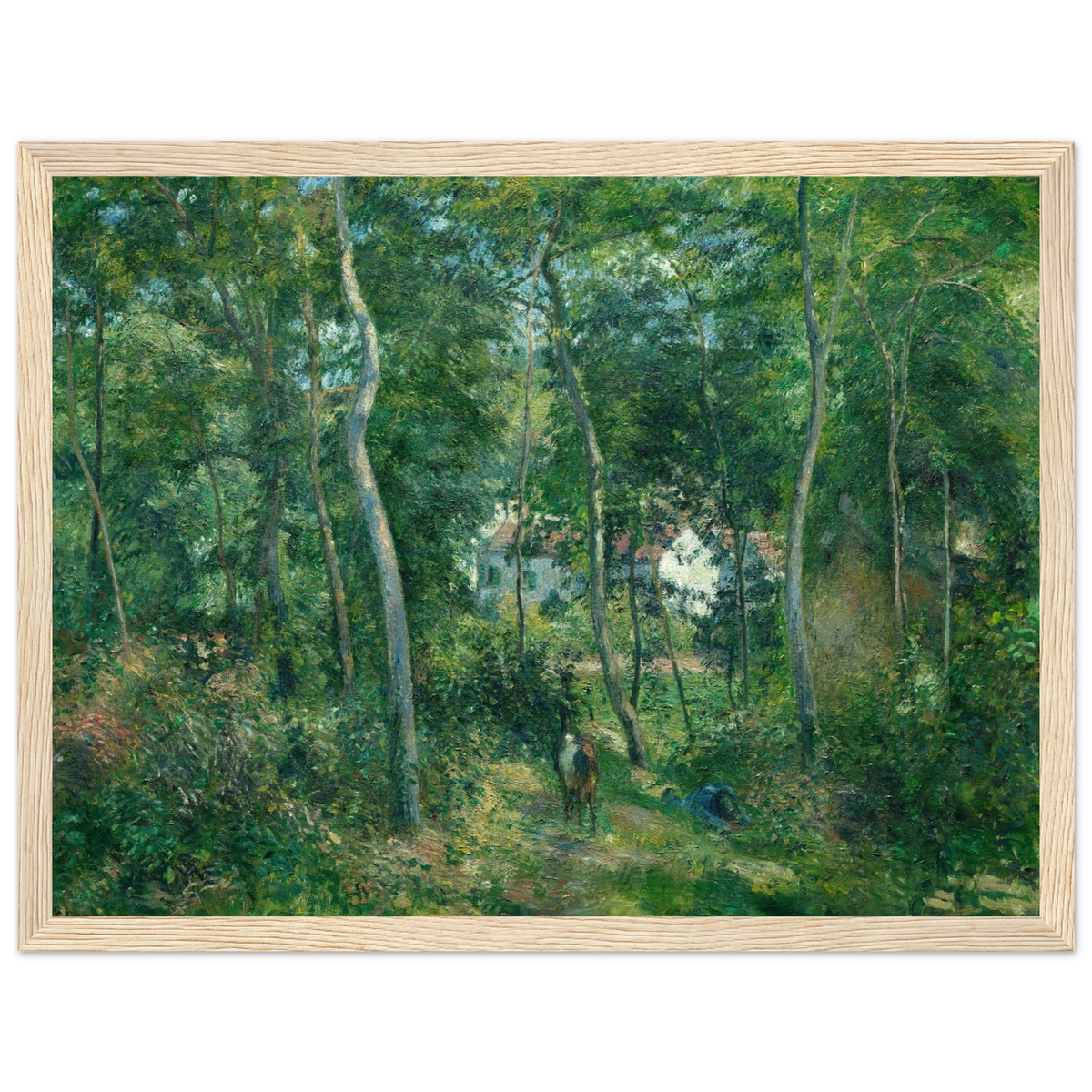 Tableau Lisière du bois près de l'Ermitage, Pontoise — Camille Pissarro, tirage cadre bois | INKONAL