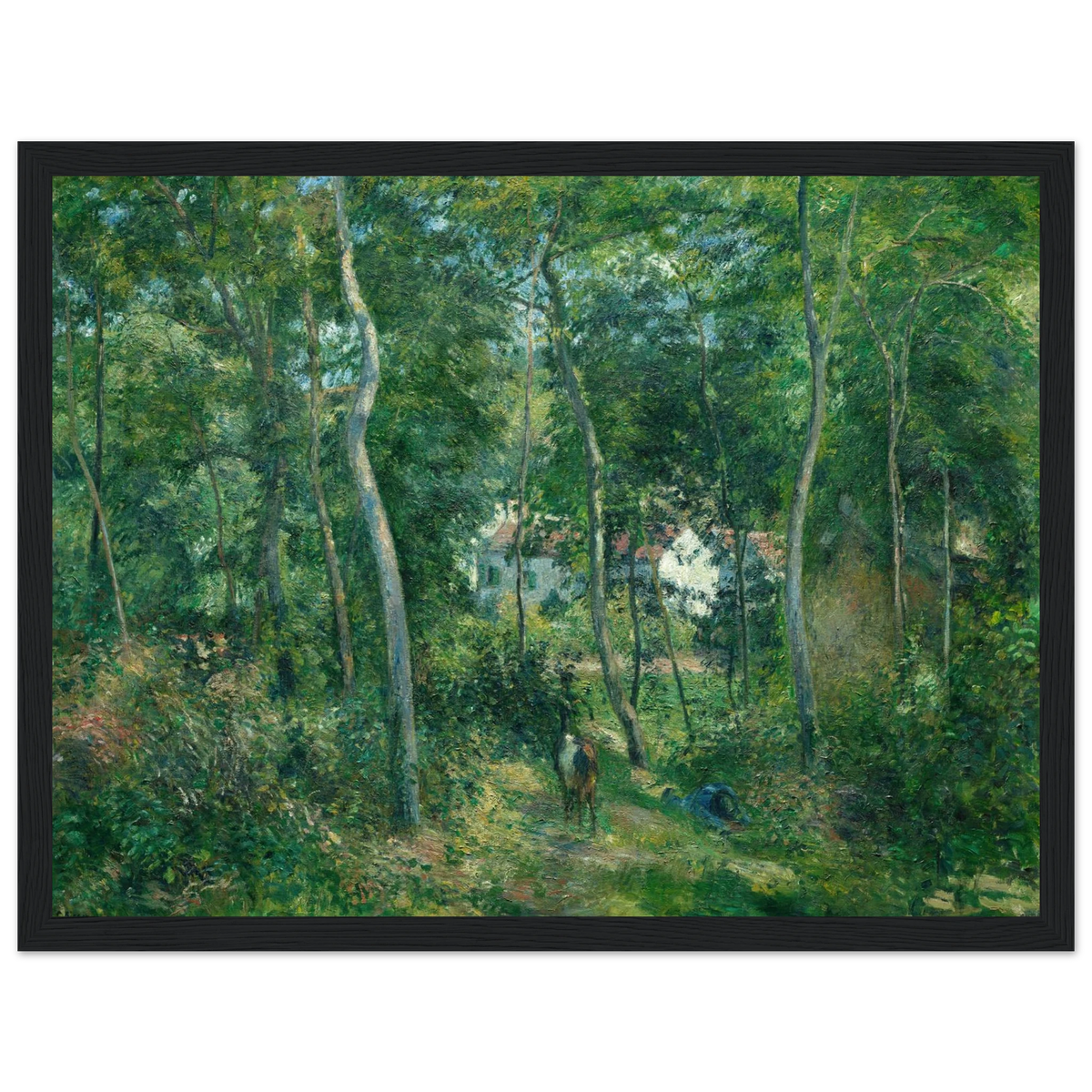 Tableau Lisière du bois près de l'Ermitage, Pontoise — Camille Pissarro, tirage cadre noir | INKONAL