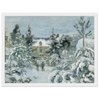 Tableau La Maison de Piette à Montfoucault — Camille Pissarro, tirage cadre blanc | INKONAL