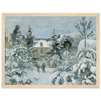 Tableau La Maison de Piette à Montfoucault — Camille Pissarro, tirage cadre bois | INKONAL
