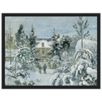 Tableau La Maison de Piette à Montfoucault — Camille Pissarro, tirage cadre noir | INKONAL