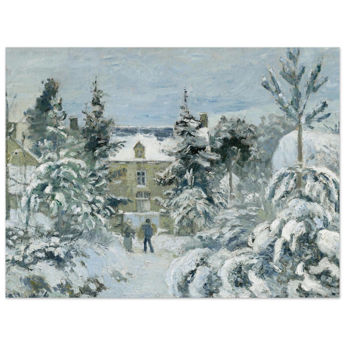 Tableau La Maison de Piette à Montfoucault — Camille Pissarro, tirage sans cadre | INKONAL
