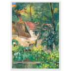 Tableau La Maison du pendu, Auvers-sur-Oise — Paul Cézanne, tirage cadre blanc | INKONAL