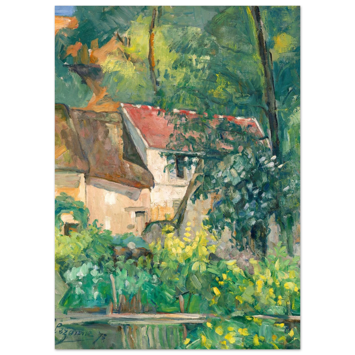 Tableau La Maison du pendu, Auvers-sur-Oise — Paul Cézanne, tirage sans cadre | INKONAL