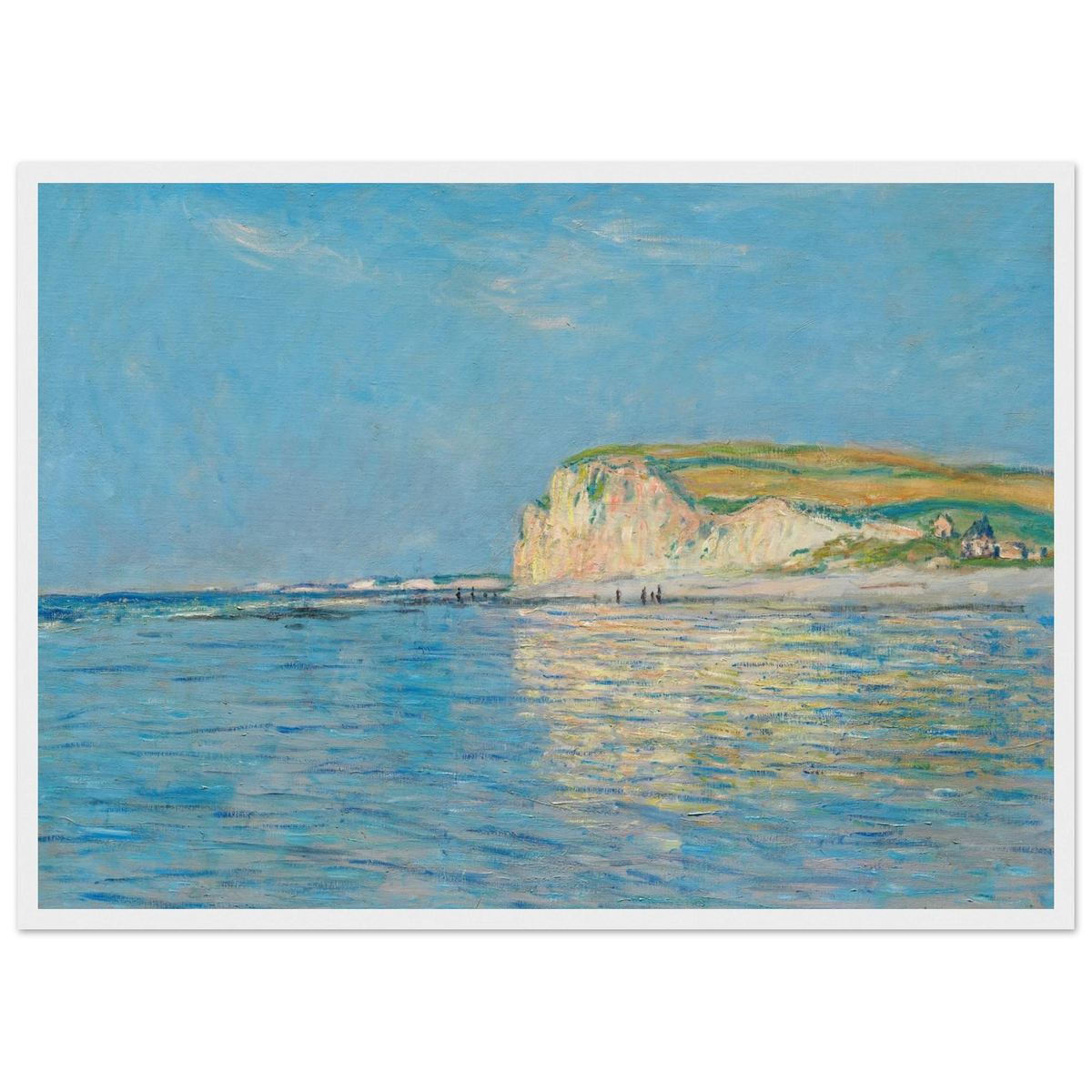 Tableau Marée basse à Pourville, près de Dieppe — Claude Monet, tirage cadre blanc | INKONAL