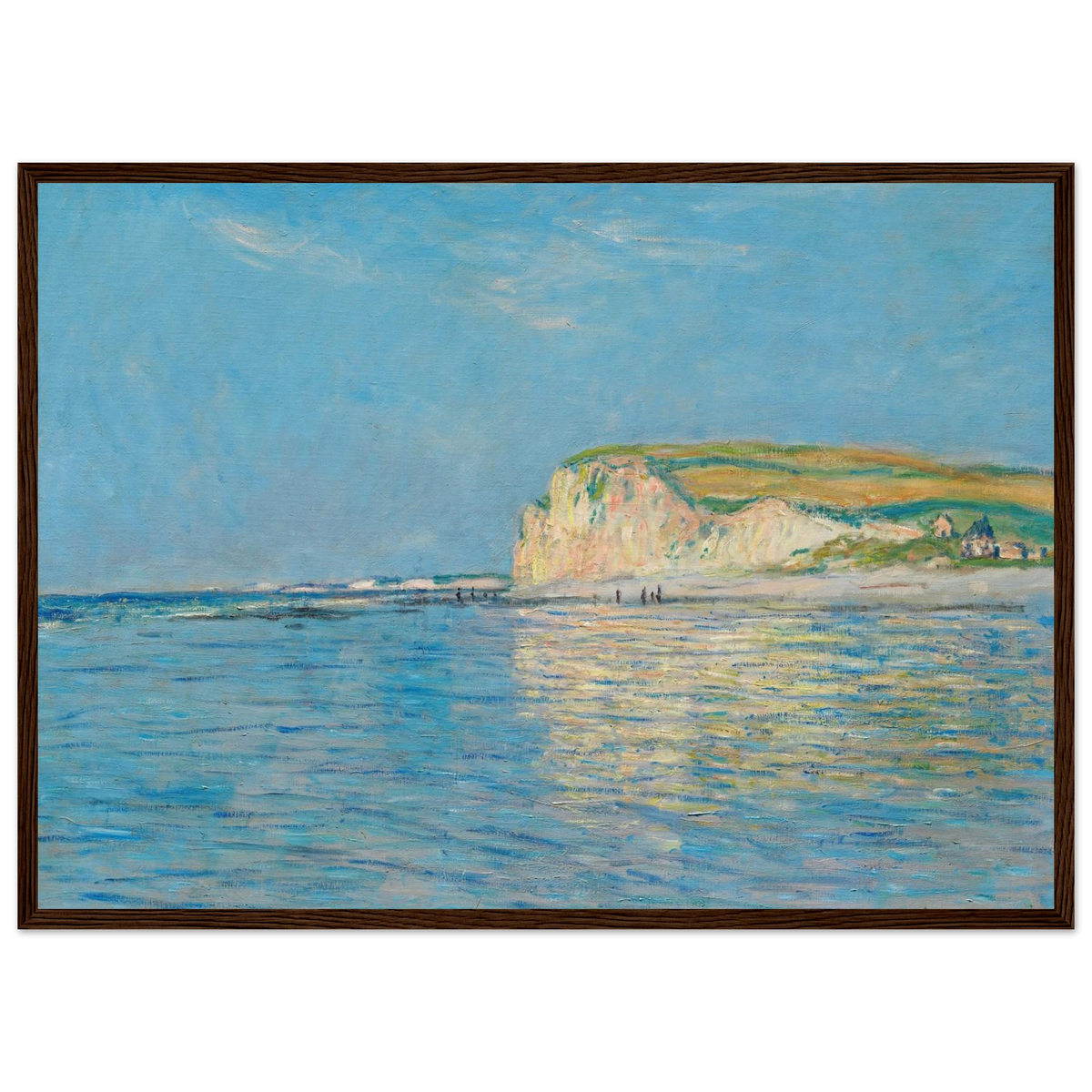 Tableau Marée basse à Pourville, près de Dieppe — Claude Monet, tirage cadre bois foncé | INKONAL