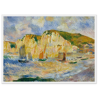 Tableau Mer et falaises — Pierre-Auguste Renoir, tirage cadre blanc | INKONAL