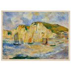 Tableau Mer et falaises — Pierre-Auguste Renoir, tirage cadre bois | INKONAL