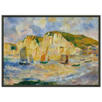 Tableau Mer et falaises — Pierre-Auguste Renoir, tirage cadre noir | INKONAL
