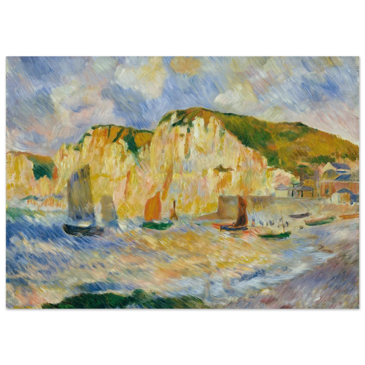 Tableau Mer et falaises — Pierre-Auguste Renoir, tirage sans cadre | INKONAL