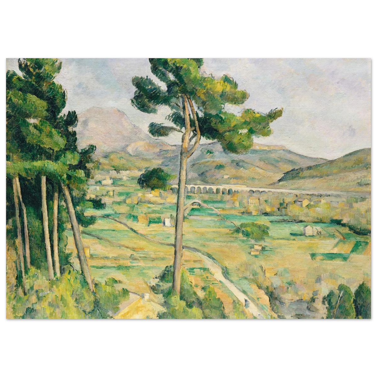 Tableau La Montagne Sainte-Victoire au grand pin — Paul Cézanne, tirage sans cadre | INKONAL