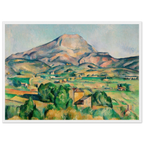 Tableau La Montagne Sainte-Victoire et le viaduc de la vallée de l'Arc — Paul Cézanne, tirage cadre blanc | INKONAL