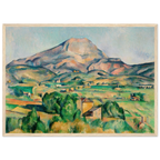 Tableau La Montagne Sainte-Victoire et le viaduc de la vallée de l'Arc — Paul Cézanne, tirage cadre bois | INKONAL