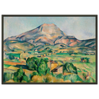 Tableau La Montagne Sainte-Victoire et le viaduc de la vallée de l'Arc — Paul Cézanne, tirage cadre noir | INKONAL