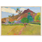 Tableau Montagnes tahitiennes — Paul Gauguin, tirage cadre bois | INKONAL