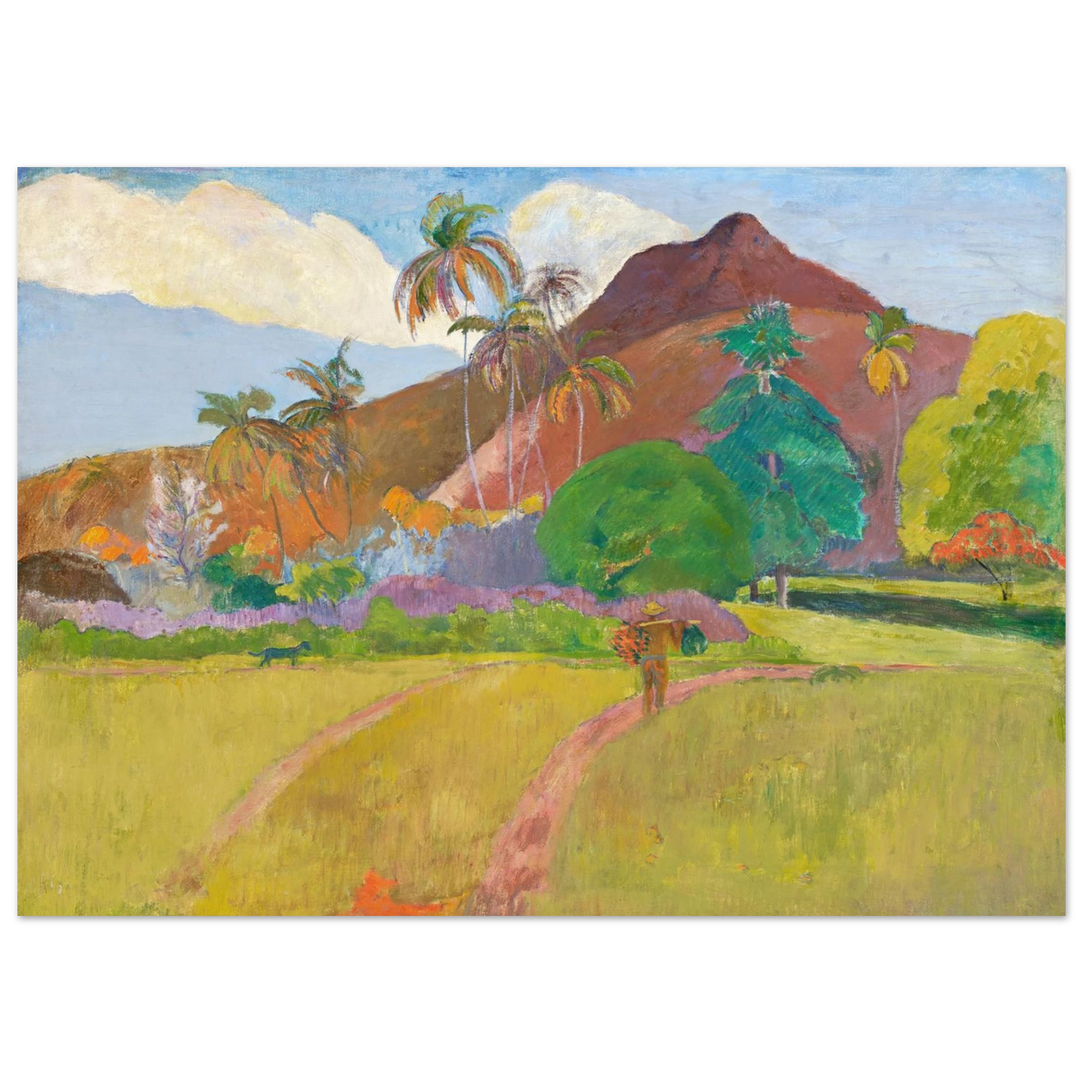Tableau Montagnes tahitiennes — Paul Gauguin, tirage sans cadre | INKONAL