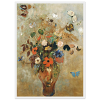 Tableau Nature morte aux fleurs — Odilon Redon, tirage encadré cadre blanc | INKONAL