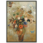 Tableau Nature morte aux fleurs — Odilon Redon, tirage encadré cadre noir | INKONAL