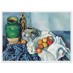 Tableau Nature morte aux pommes — Paul Cézanne, tirage cadre blanc | INKONAL