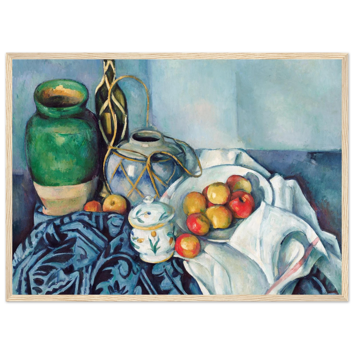 Tableau Nature morte aux pommes — Paul Cézanne, tirage cadre bois | INKONAL