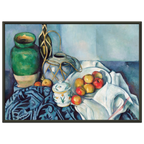 Tableau Nature morte aux pommes — Paul Cézanne, tirage cadre noir | INKONAL