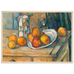 Tableau Nature morte, pot au lait et fruits — Paul Cézanne, tirage cadre bois | INKONAL