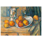 Tableau Nature morte, pot au lait et fruits — Paul Cézanne, tirage sans cadre | INKONAL