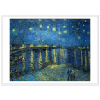 Tableau Nuit étoilée sur le Rhône — Vincent van Gogh, tirage cadre blanc | INKONAL