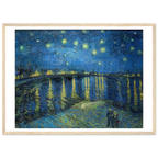 Tableau Nuit étoilée sur le Rhône — Vincent van Gogh, tirage cadre bois | INKONAL