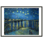 Tableau Nuit étoilée sur le Rhône — Vincent van Gogh, tirage cadre noir | INKONAL