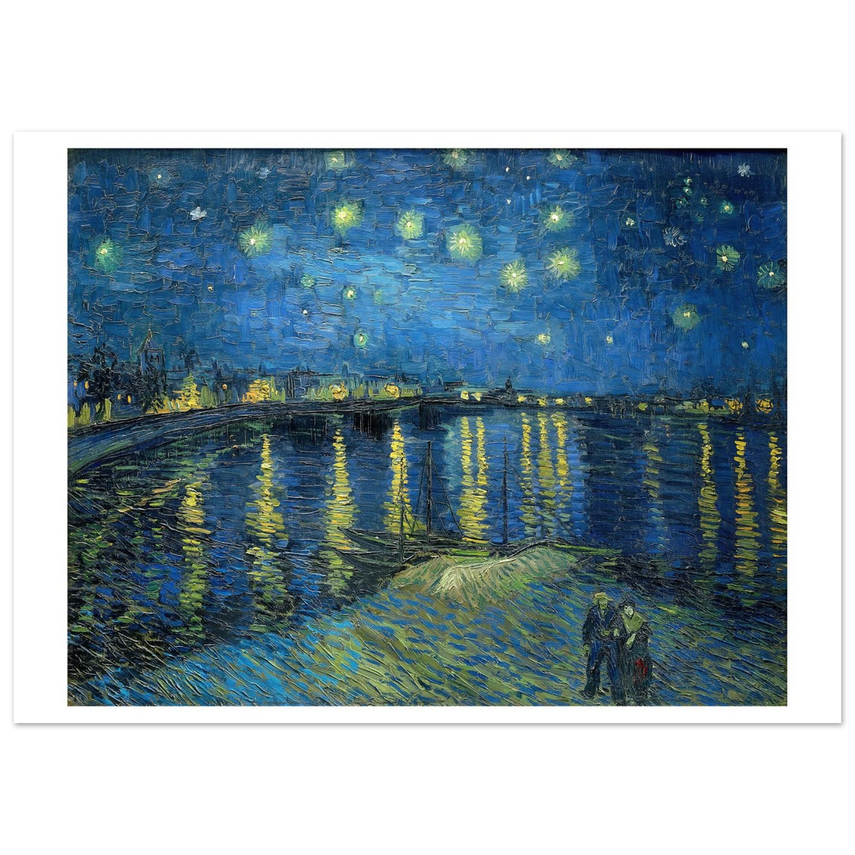 Tableau Nuit étoilée sur le Rhône — Vincent van Gogh, tirage sans cadre | INKONAL