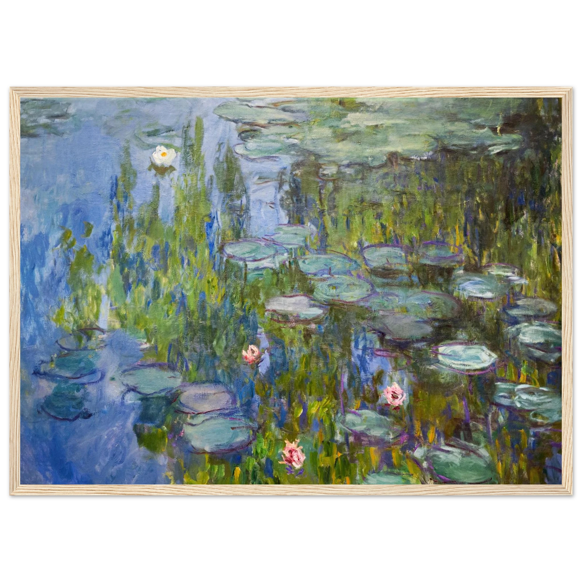 Tableau Nymphéas, 1915 — Claude Monet, tirage cadre bois | INKONAL