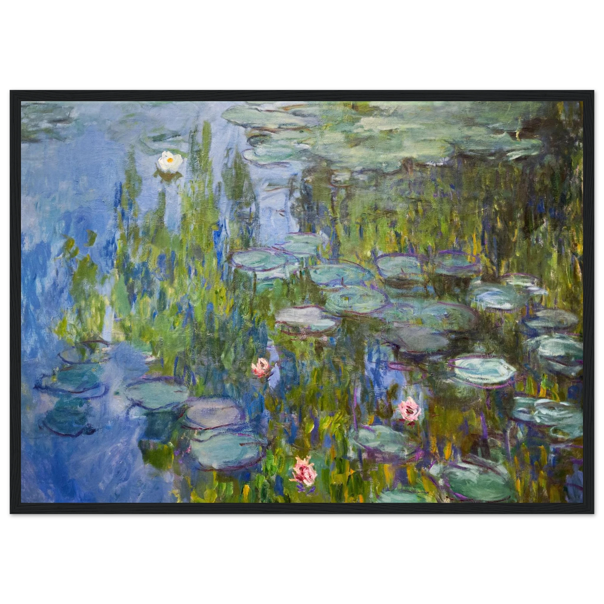Tableau Nymphéas, 1915 — Claude Monet, tirage cadre noir | INKONAL