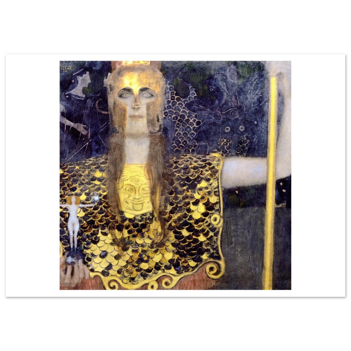 Tableau Pallas Athéna — Gustav Klimt, tirage sans cadre | INKONAL